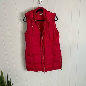 Maurice’s hooded red puffer vest